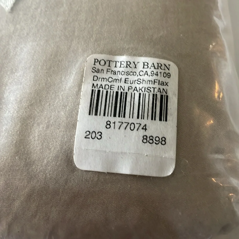 Pottery Barn Dream Comforter Euro Sham Flax